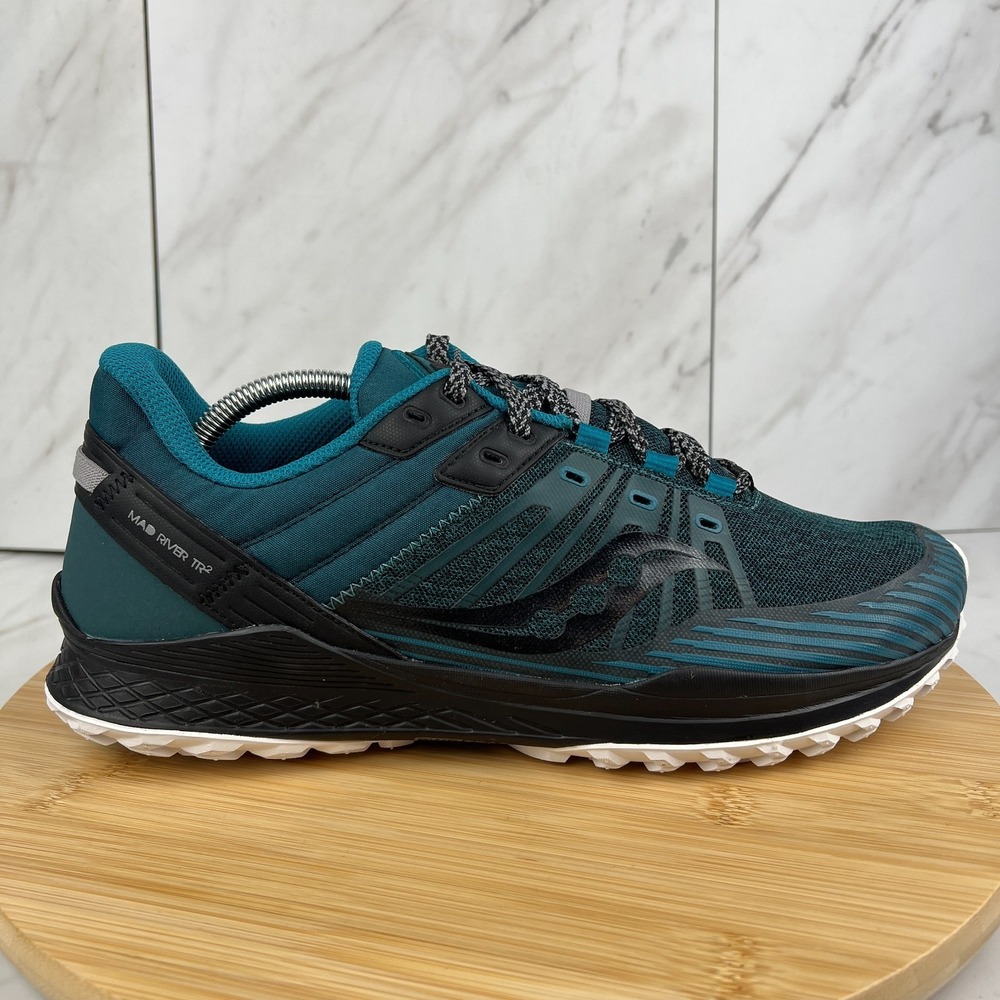 Saucony Mad River TR 2 Mens Size 11.5 Deep Teal Hiking Trail Shoes S20582-1